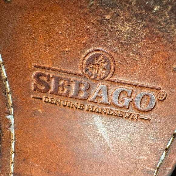 Sebago Men’s Black Velour & Leather Penny Loafers Size 8M Classic Dress Shoes